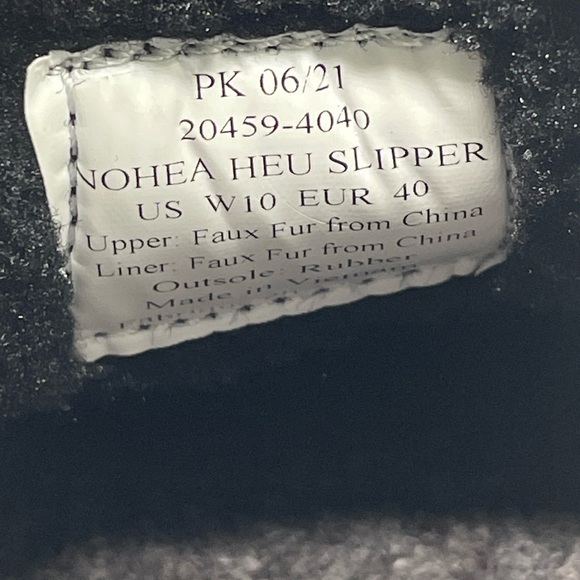 NEW Olukai Women's Nohea Heu Slippers Shoes Slip On Black Size 10 - Picture 4 of 10